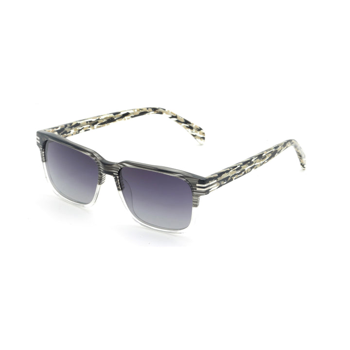 Women's fashionable sunglasses with transparent frame and green lenses Stornfield