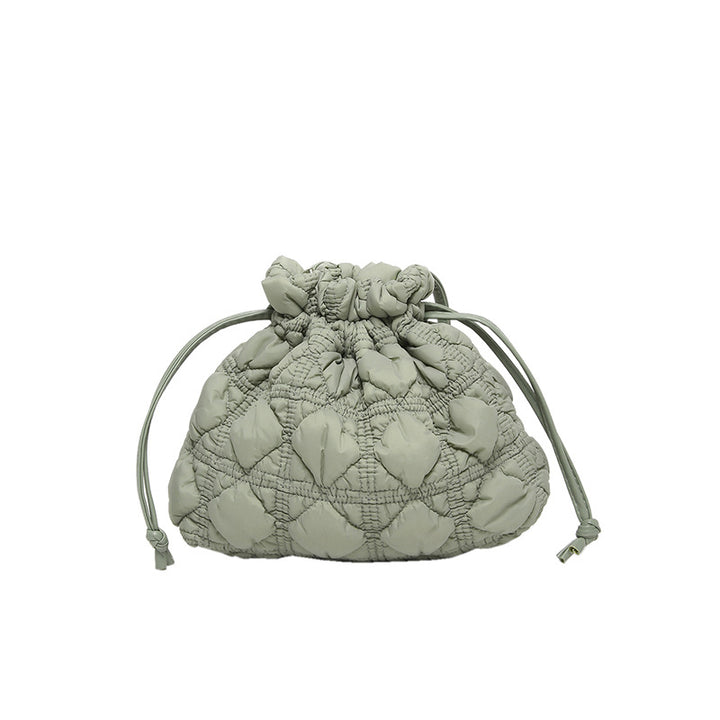Quilted Drawstring Handbag