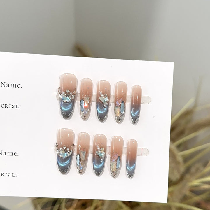 Elegant Ombre Glitter Press-On Nails