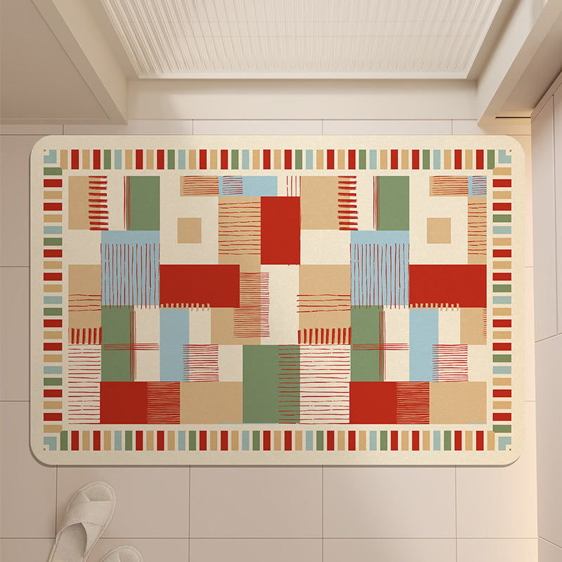 Stylish Geometric Pattern Bath Mat Stornfield