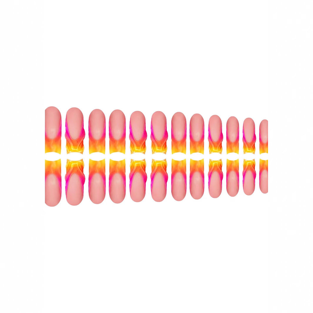 Trendy Flame Design Acrylic Nail Enhancements Stornfield