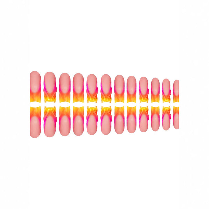 Trendy Flame Design Acrylic Nail Enhancements Stornfield