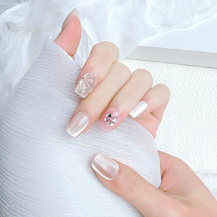 Elegant French Tip Press-On Nails Stornfield