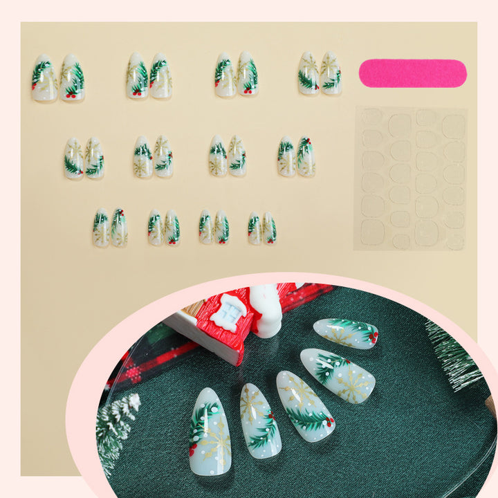 Festive Holiday-Themed Press-On Nail Art Set Stornfield 1790636677