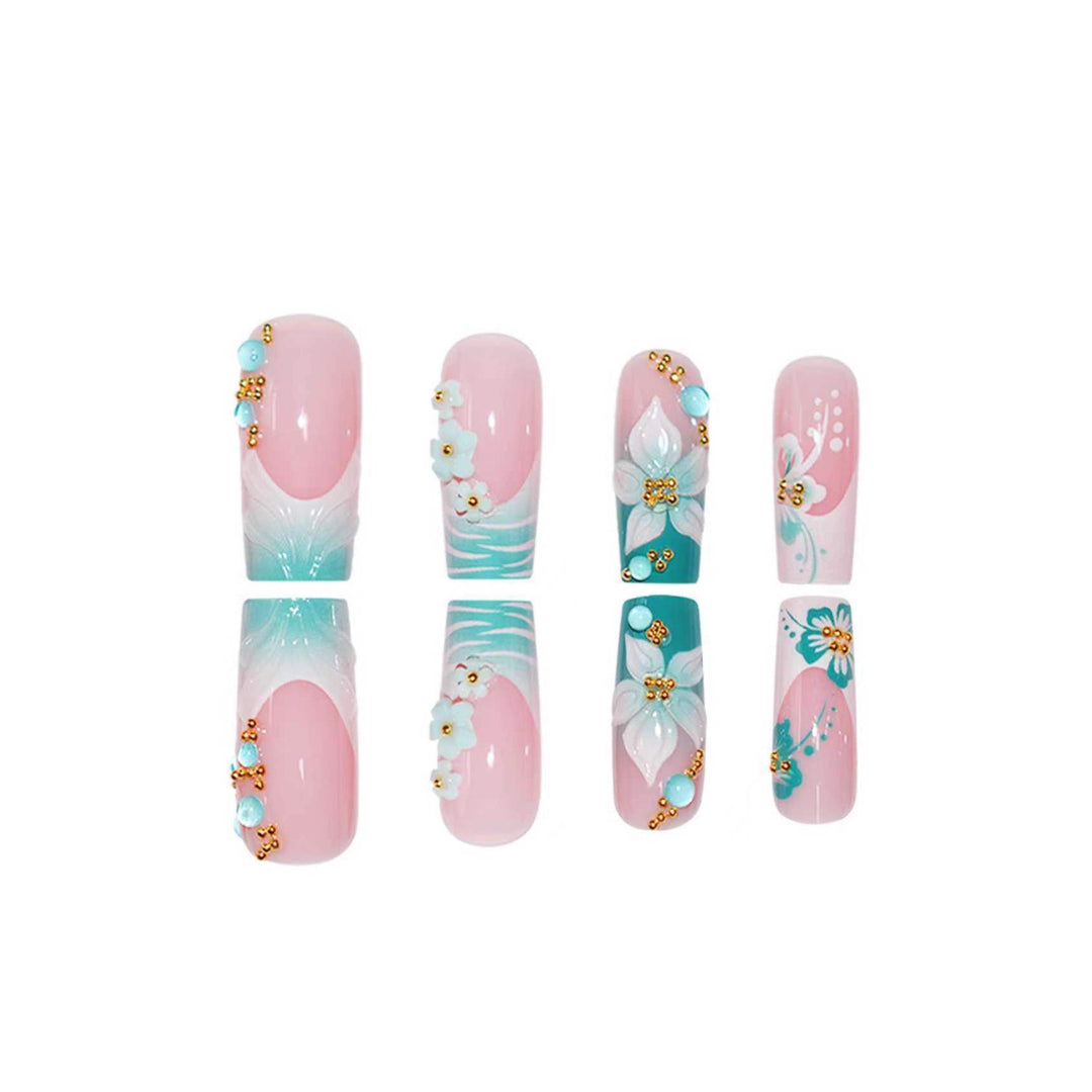 Luxurious Floral Art Nail Enhancements Stornfield