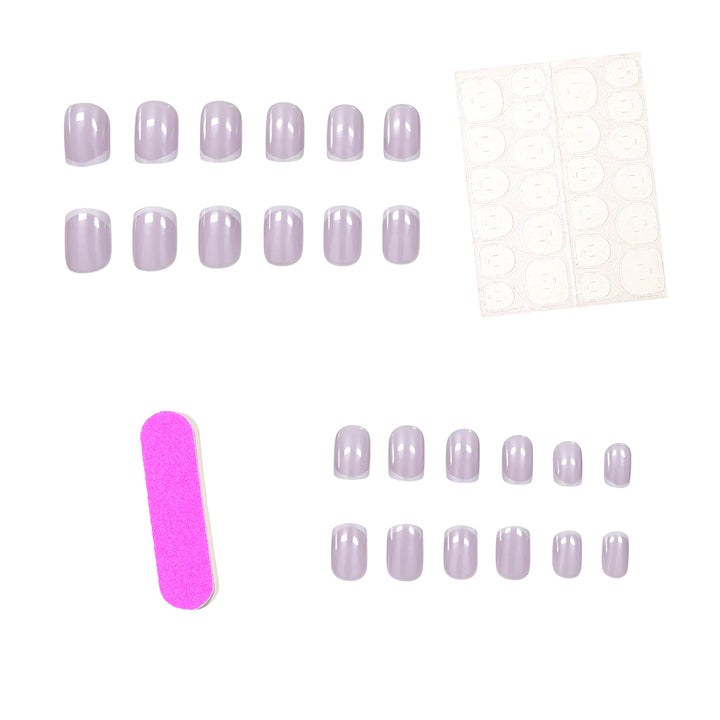 Elegant French Tip Press-On Nail Set Stornfield
