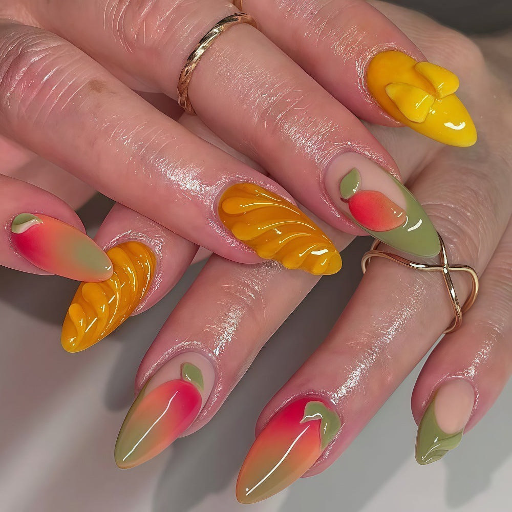Artificial Nail Set with Fruity Design Stornfield