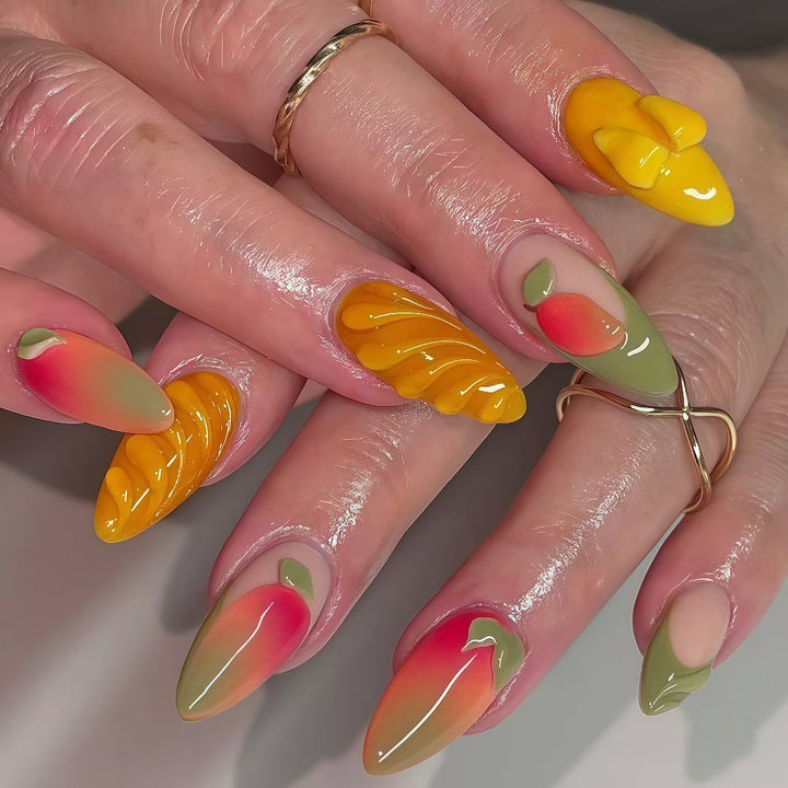 Artificial Nail Set with Fruity Design Stornfield