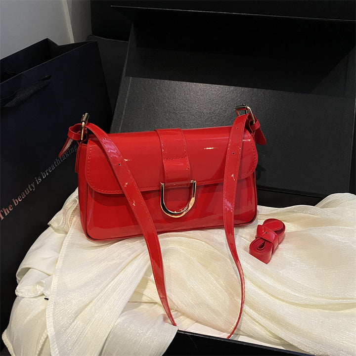 Elegant Patent Leather Shoulder Bag