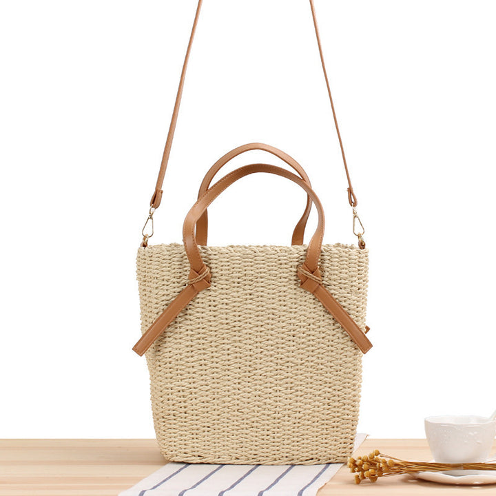 Elegant Braided Shoulder Bag with Leather Handles Stornfield