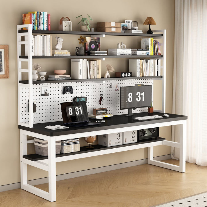 Multifunctional workspace with shelf Stornfield