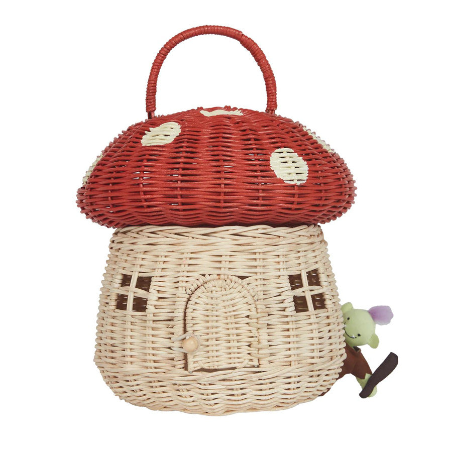 Fun Mushroom-Shaped Woven Storage Basket Stornfield