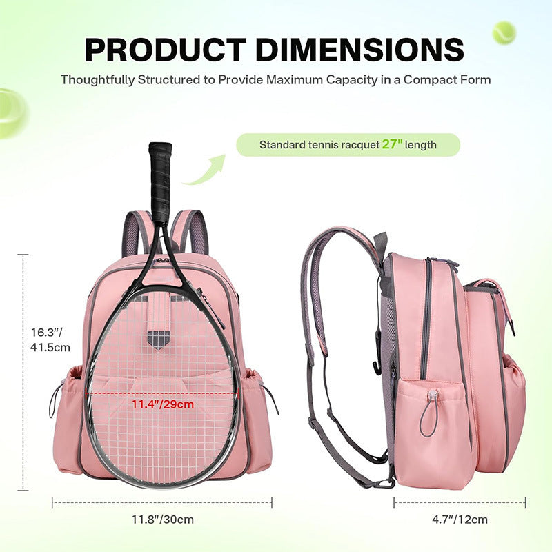Sporty backpack for tennis with integrated shoe compartment and practical pockets Stornfield