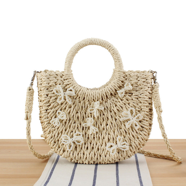 Handbag with Decorative Pearl Flowers Stornfield