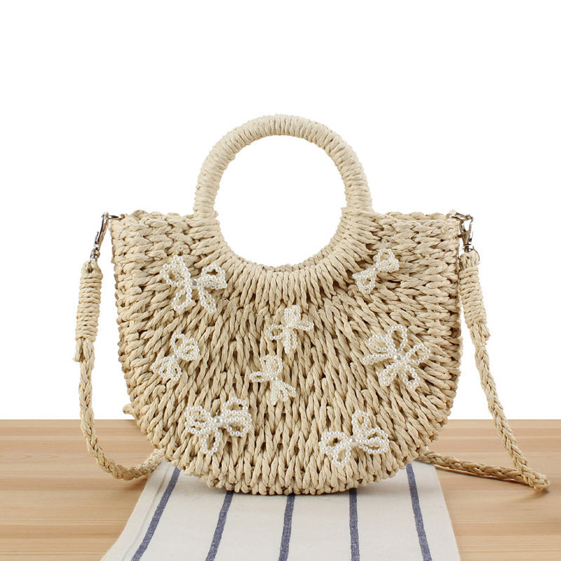 Basket bag with floral designs Stornfield