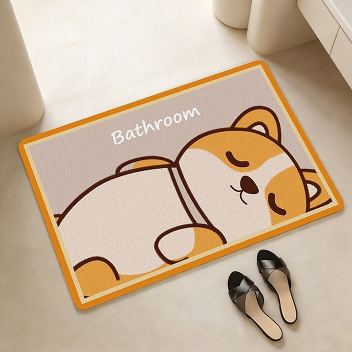 Playful Citrus-Themed Bath Mat Stornfield