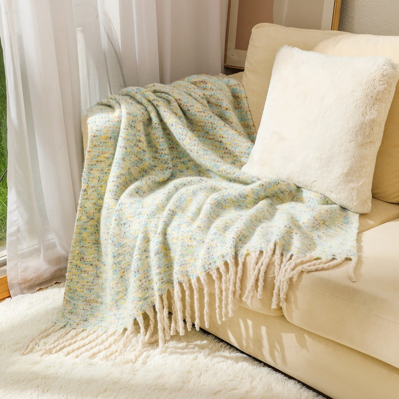 Ladies elegant and cozy blanket with fringes Stornfield