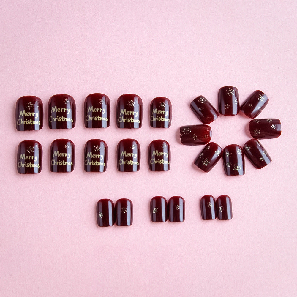 Festive Christmas-Themed Press-On Nail Art Stornfield 1787543209