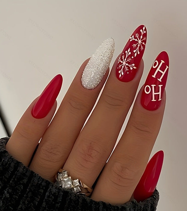 Artistic Winter-Themed Nail Art Stornfield