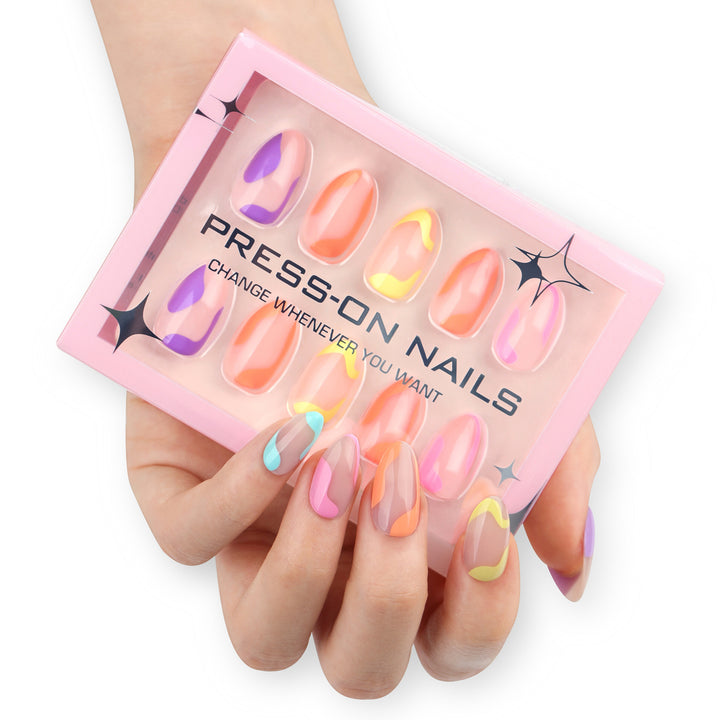 Gradient Color Artificial Nails Stornfield