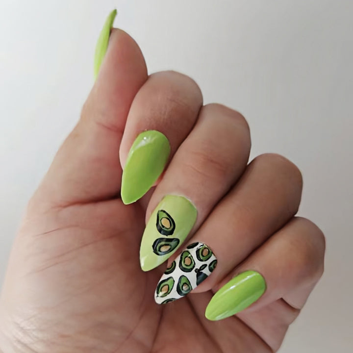 Avocado-Themed Press-On Nails Stornfield