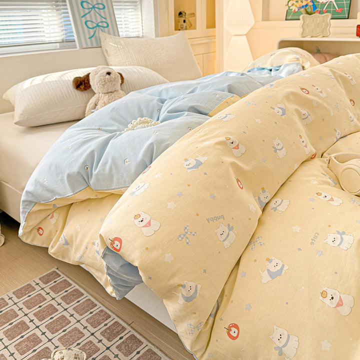 Children's Playful Floral Duvet Cover Set