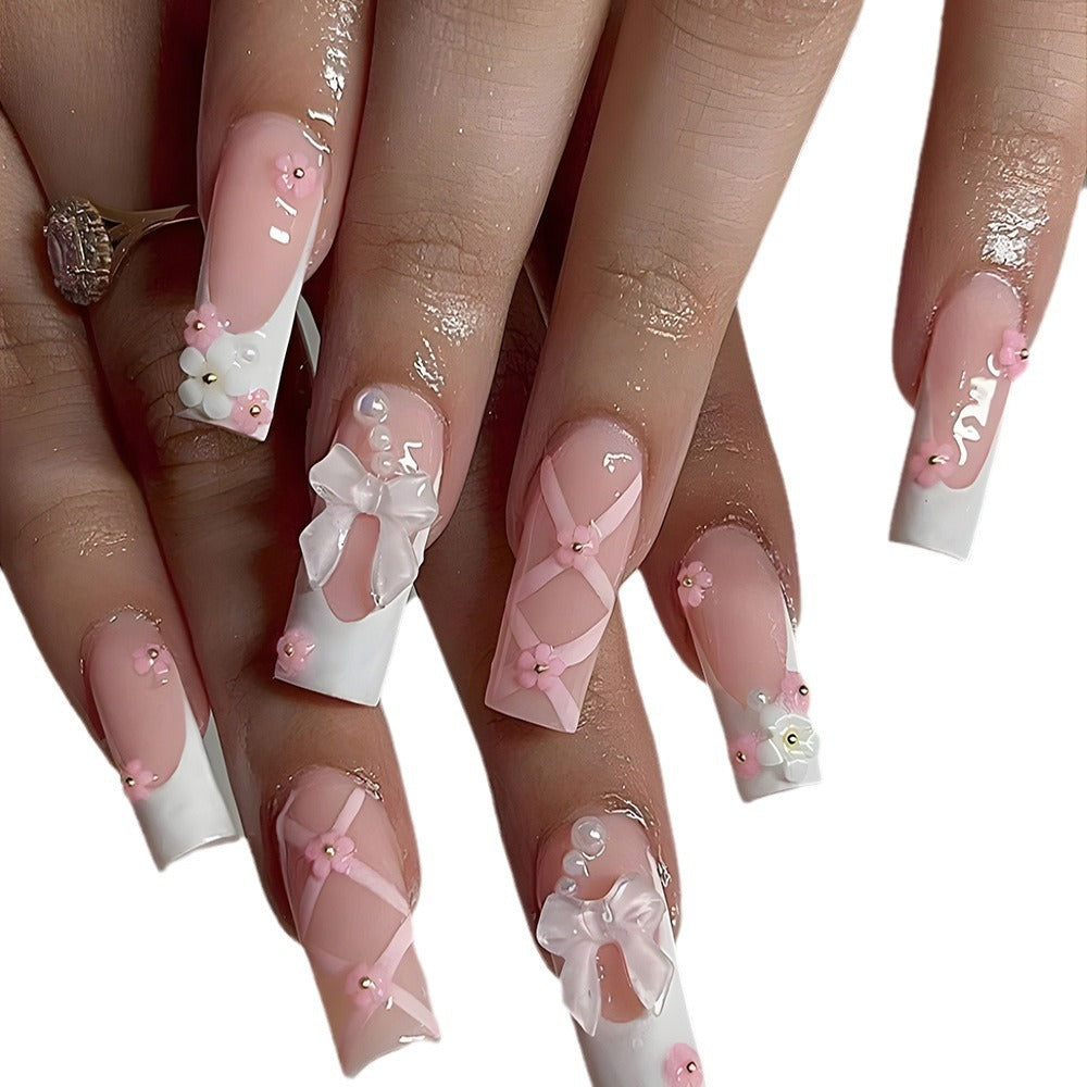Decorative Floral and Bow Nail Extensions Stornfield