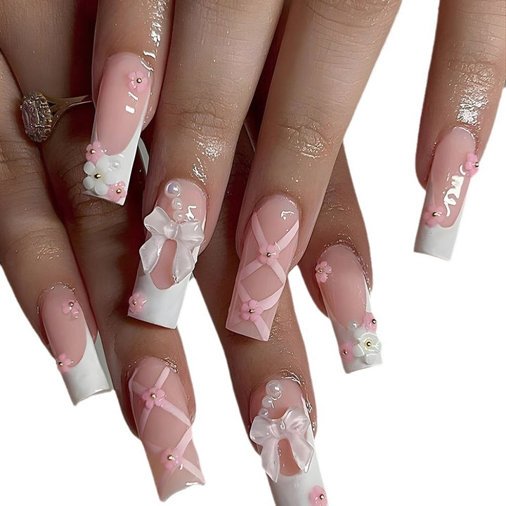 Decorative Floral and Bow Nail Extensions Stornfield