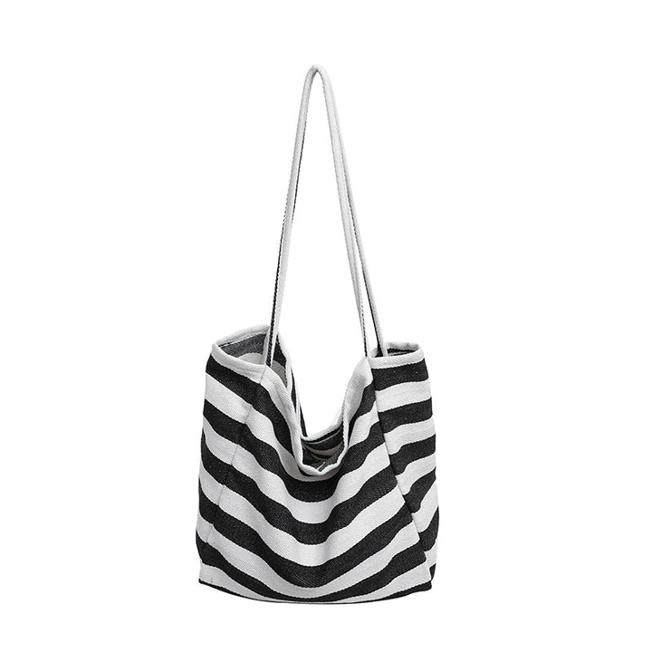 Casual Chic Striped Tote Bag