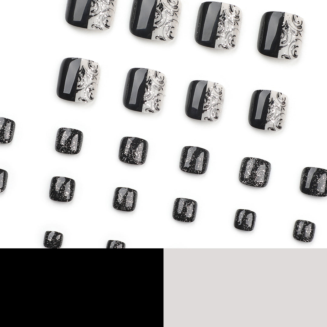 Elegant foot nail art with detailed design Stornfield