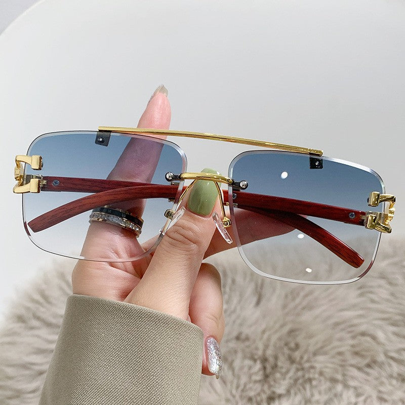 Women's Luxury Sunglasses with Wood and Metal Combination Stornfield