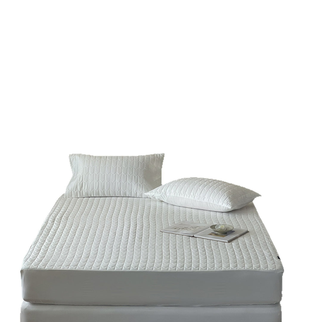 Quilted Fitted Mattress Protector and Pillow Cover Set
