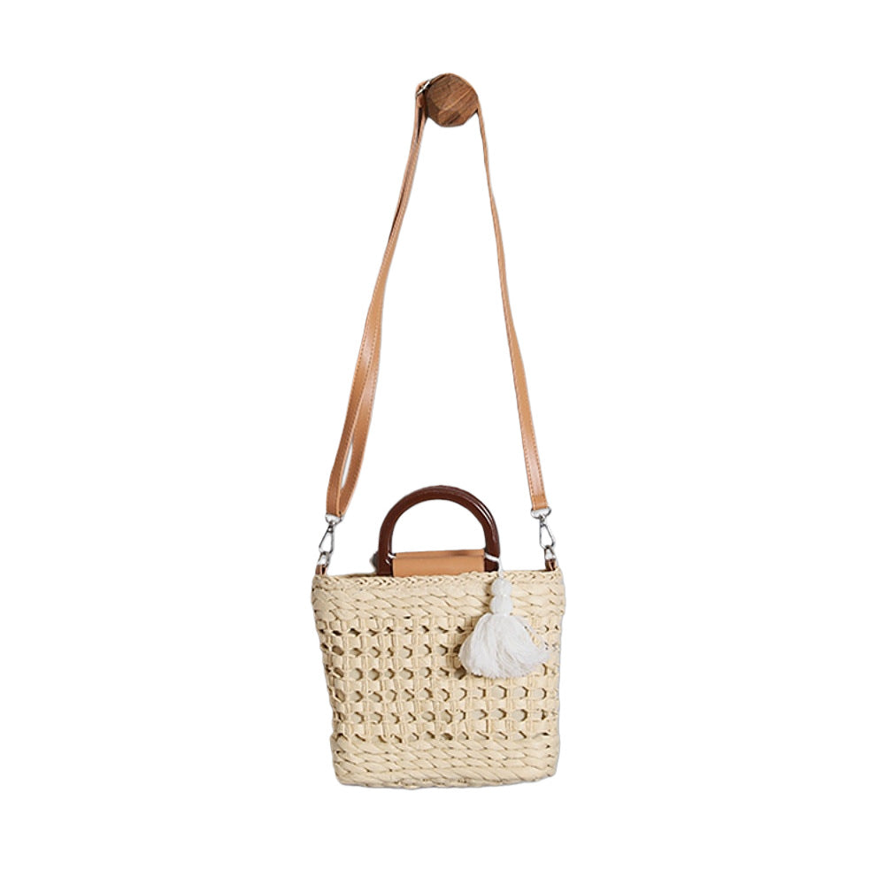 Handbag with Removable Shoulder Strap and Faux Leather Elements Stornfield