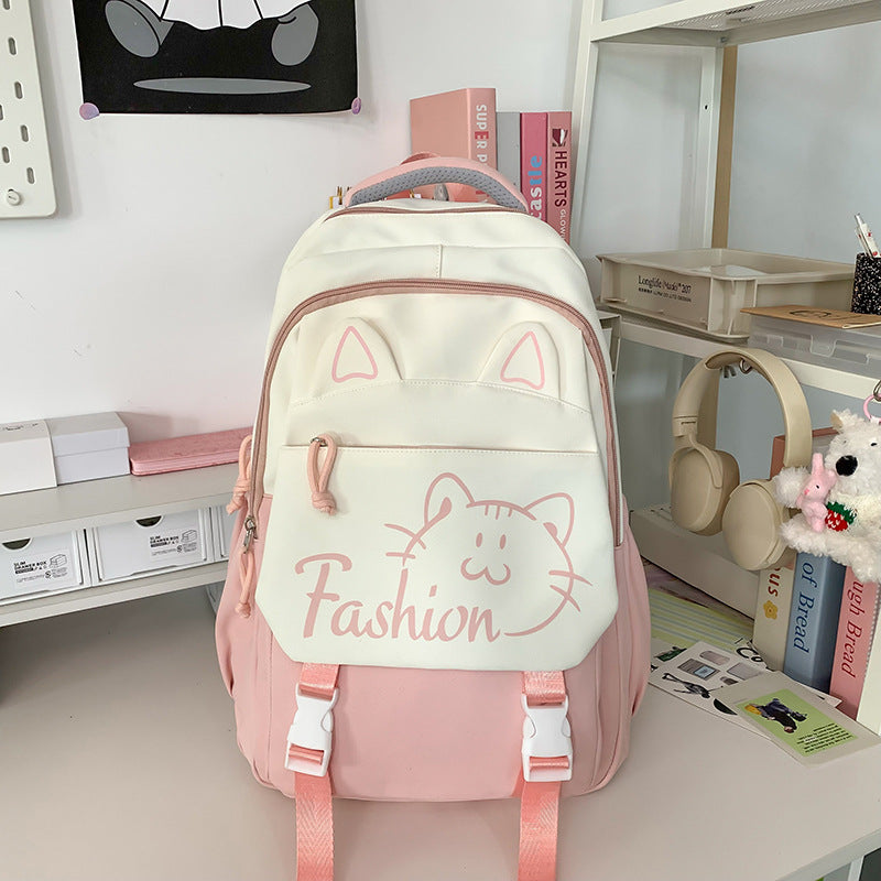 Backpack with Cute Cat Ears and Practical Compartments Stornfield