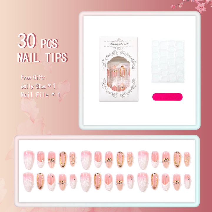 Luxurious Decorative Press-On Nail Art Set