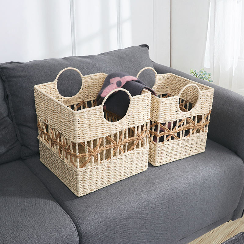Woven Storage Basket with Handles Stornfield