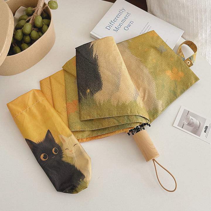 Women's Automatic Umbrella with Unique Cat Design Stornfield