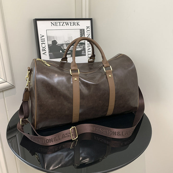 Premium Leather Travel Duffle Bag Stornfield