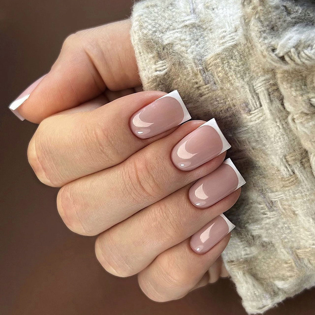 Elegant Nail Extensions with Precise French Tip Stornfield