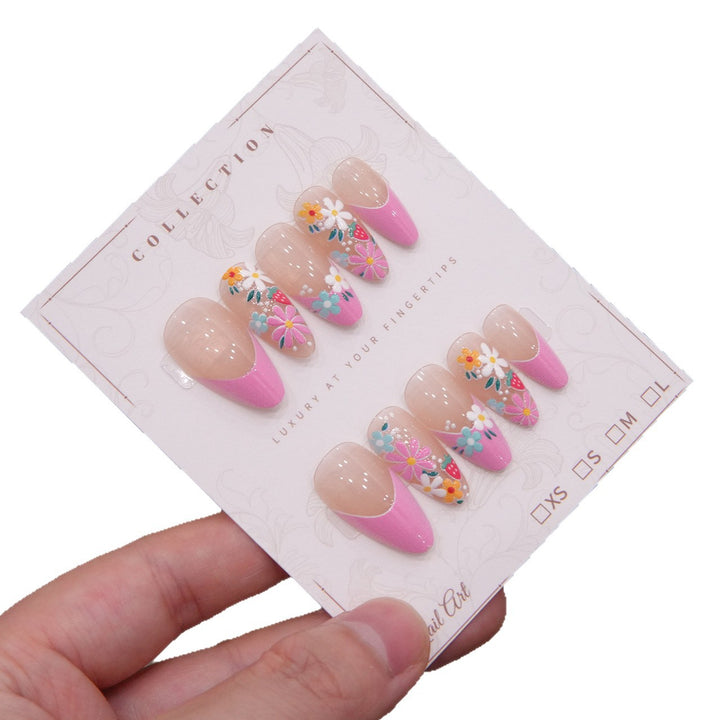 Floral Design Press-On Nail Set