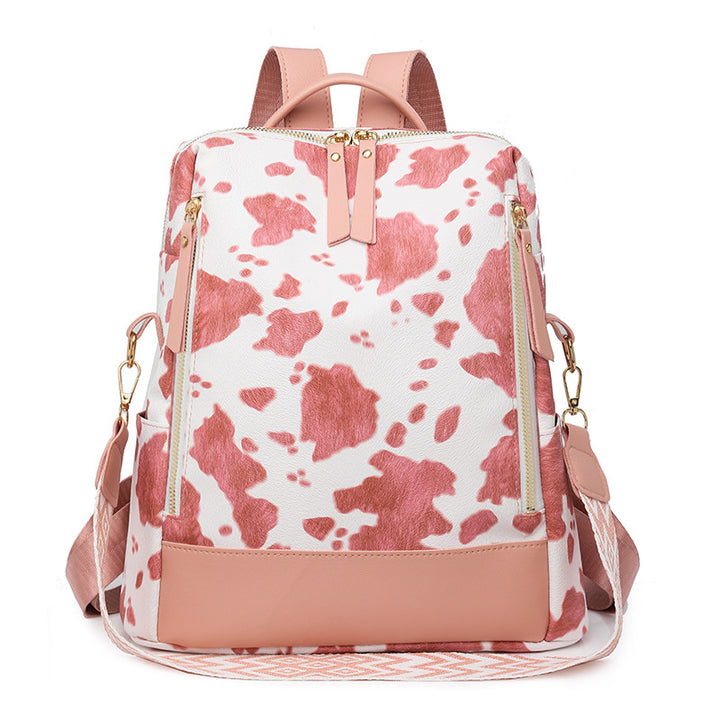 Fashionable Cow Print Backpack Stornfield
