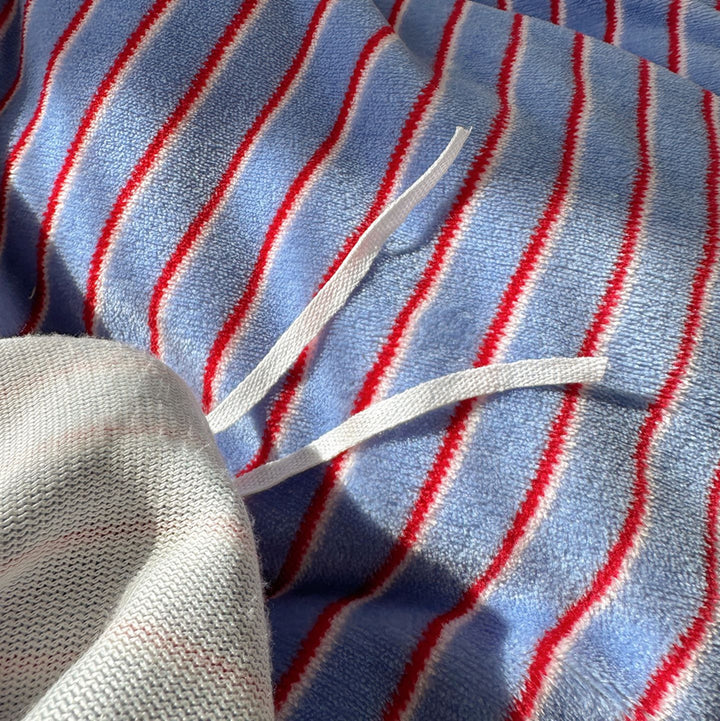 Striped Soft Plush Duvet Cover Set