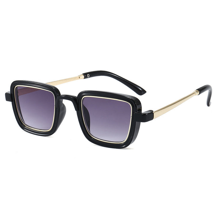 Women's square sunglasses with transparent frame and gold accents Stornfield