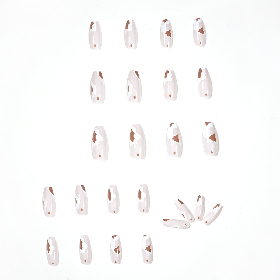 Artistic acrylic nails with trendy design Stornfield