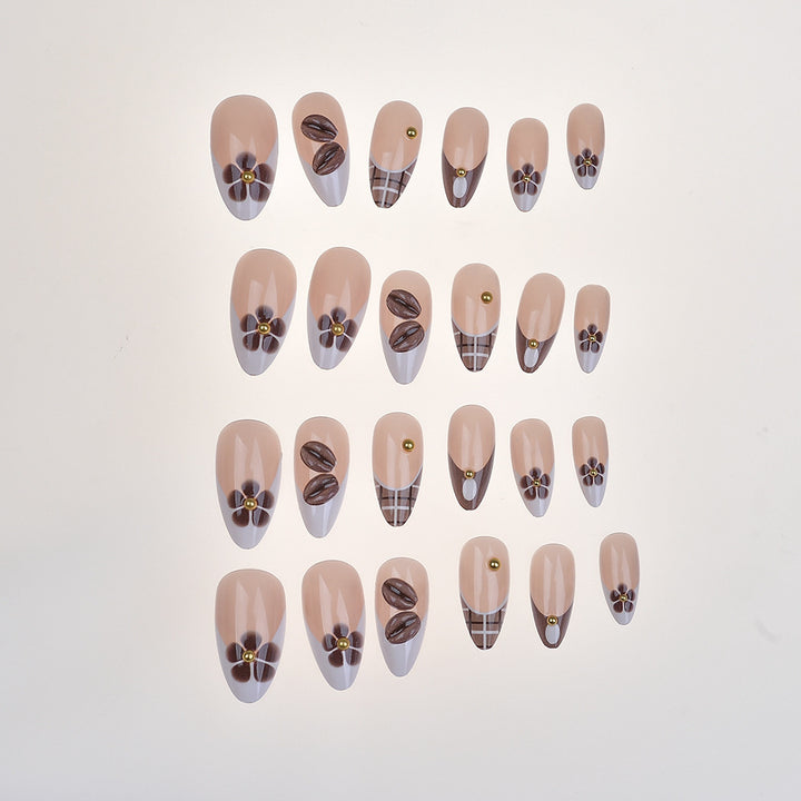 Elegant Floral Design Press-On Nail Art Set Stornfield