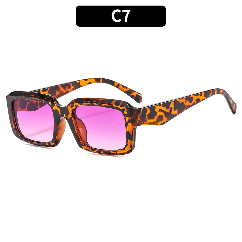 Bold Rectangle Frame Sunglasses