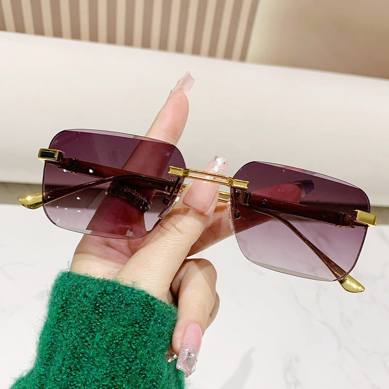 Women's fashionable rectangular sunglasses with elegant metal accent Stornfield