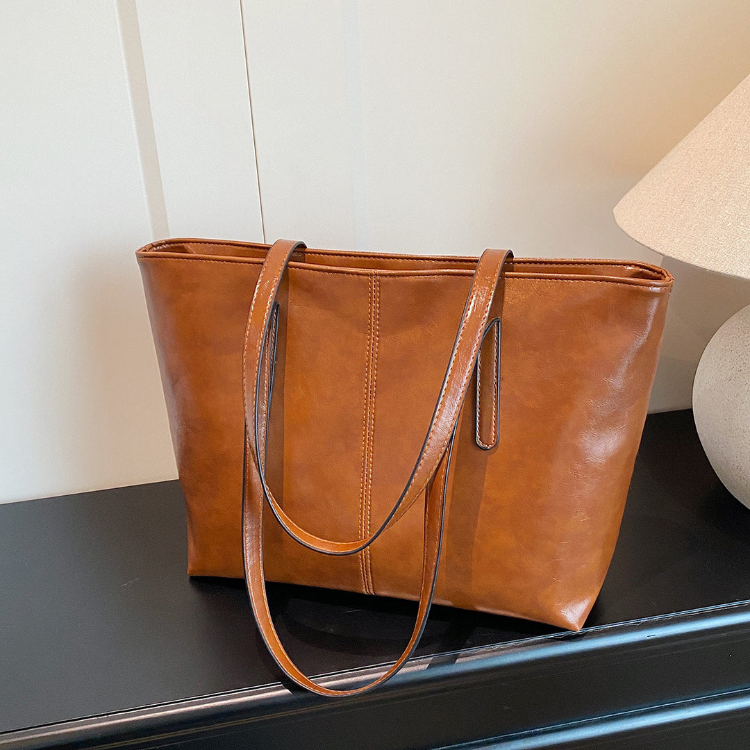 Modern Leather Tote Bag