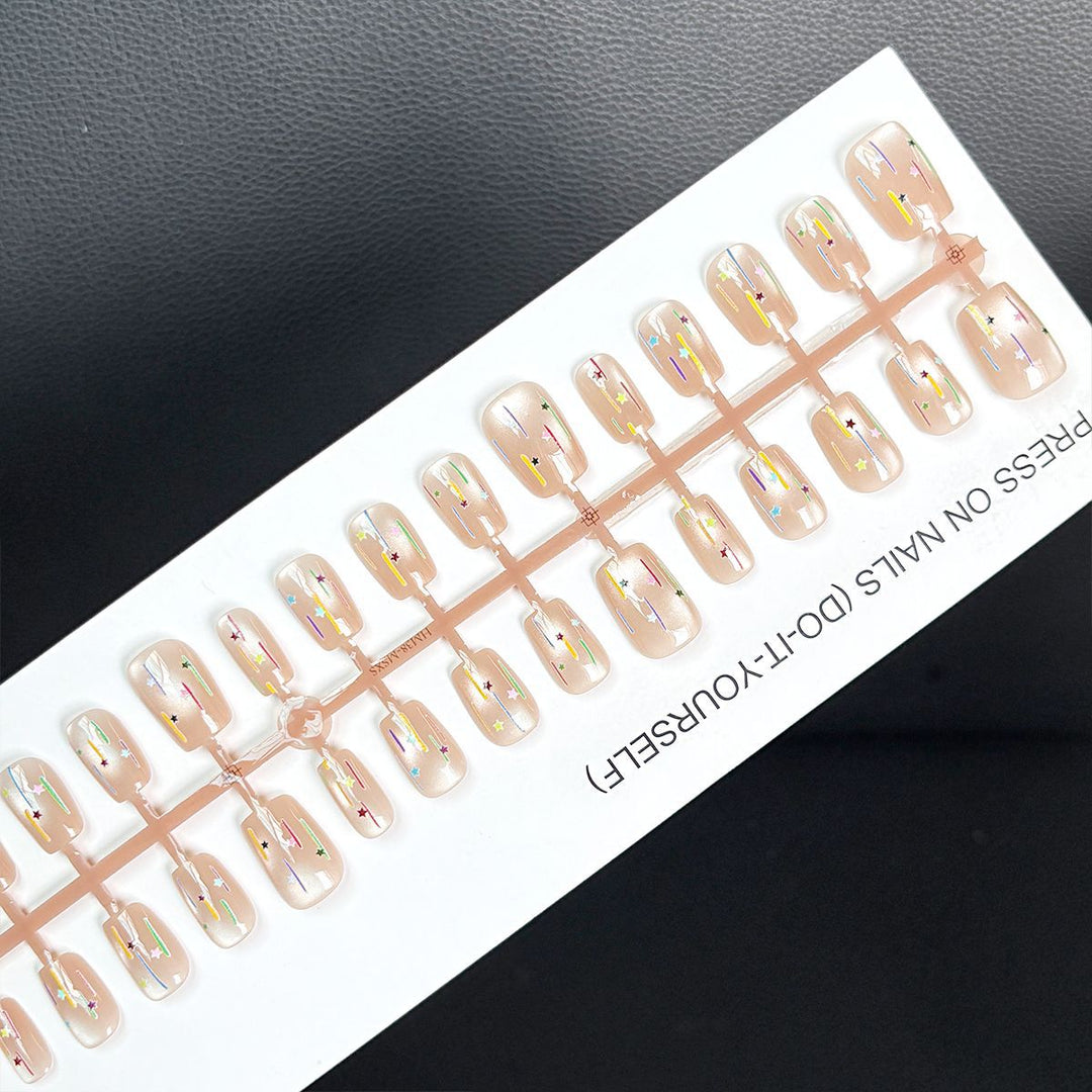Premium Artistic Press-On Nail Set Stornfield