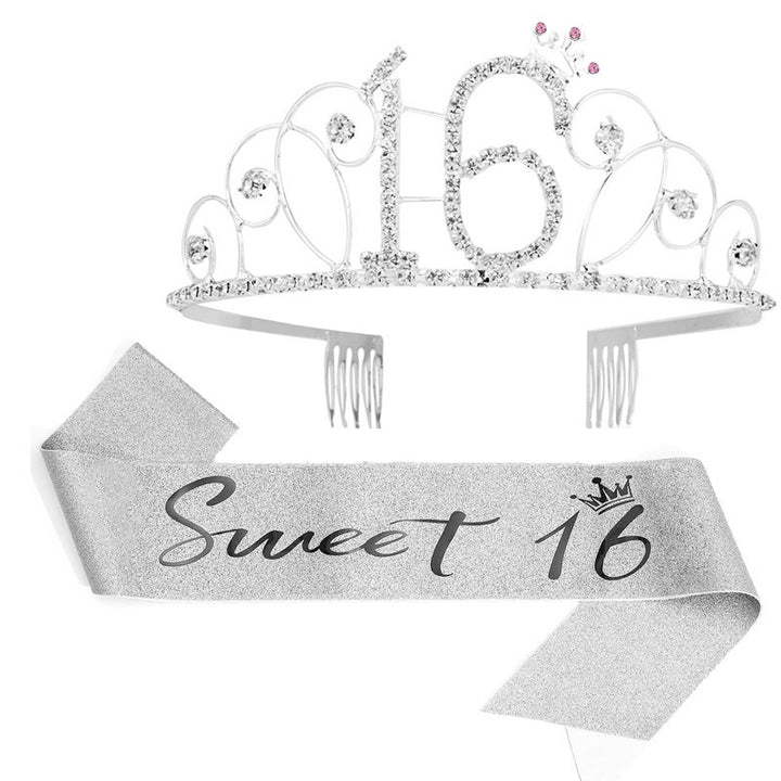 Ladies Glittering Tiara with Festive "50 & Fabulous" Design Stornfield